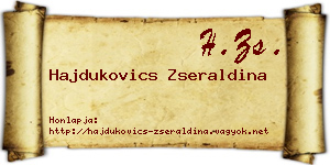 Hajdukovics Zseraldina névjegykártya